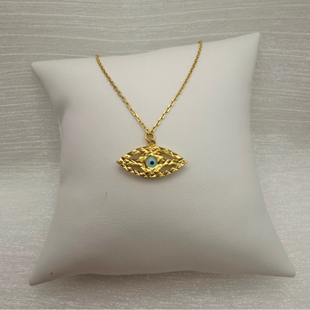 Gold Plated Eye Necklace