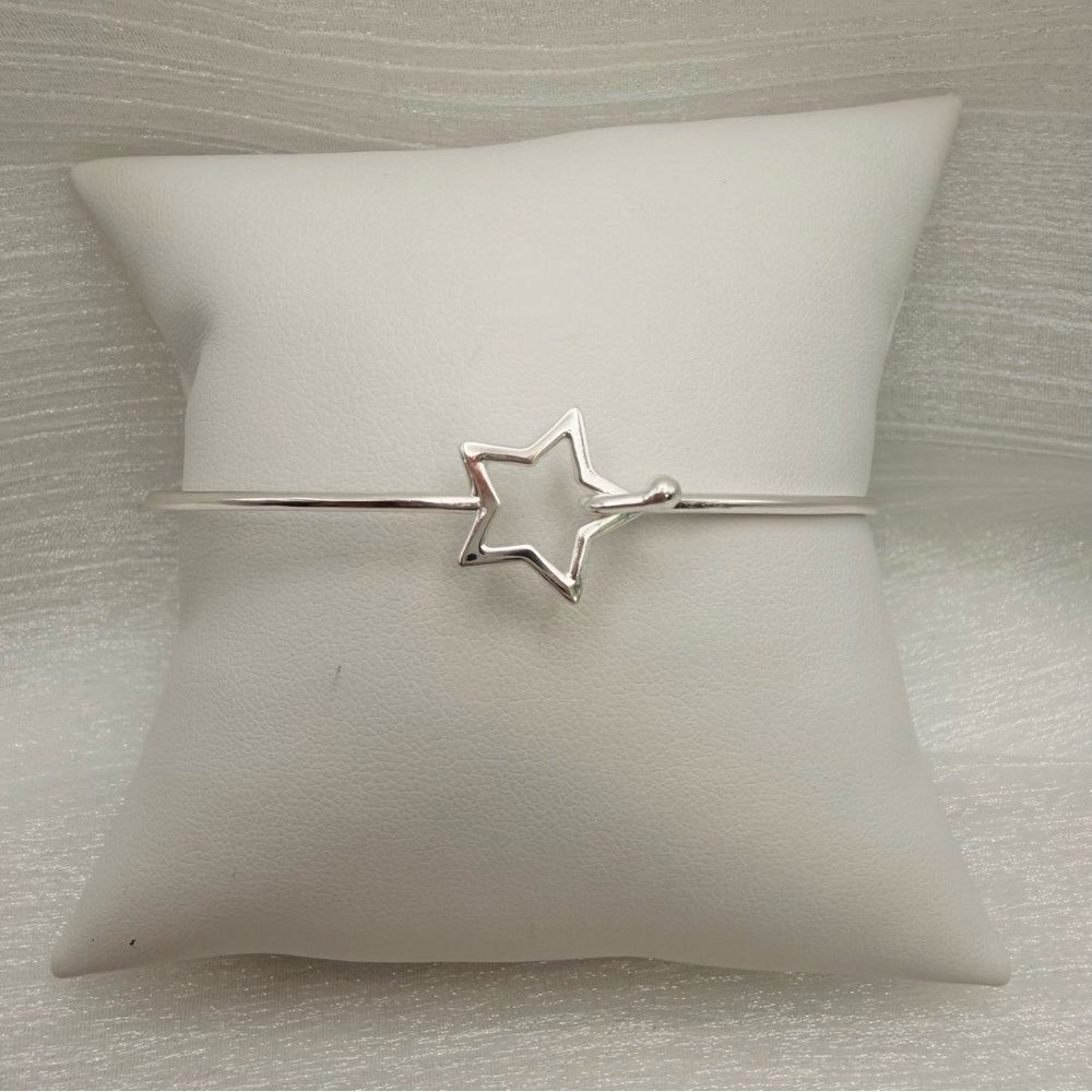 S925 Star Clasp Bangle Bracelet
