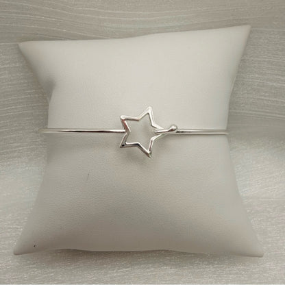 S925 Star Clasp Bangle Bracelet