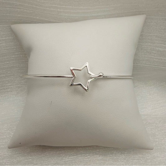 S925 Star Clasp Bangle Bracelet