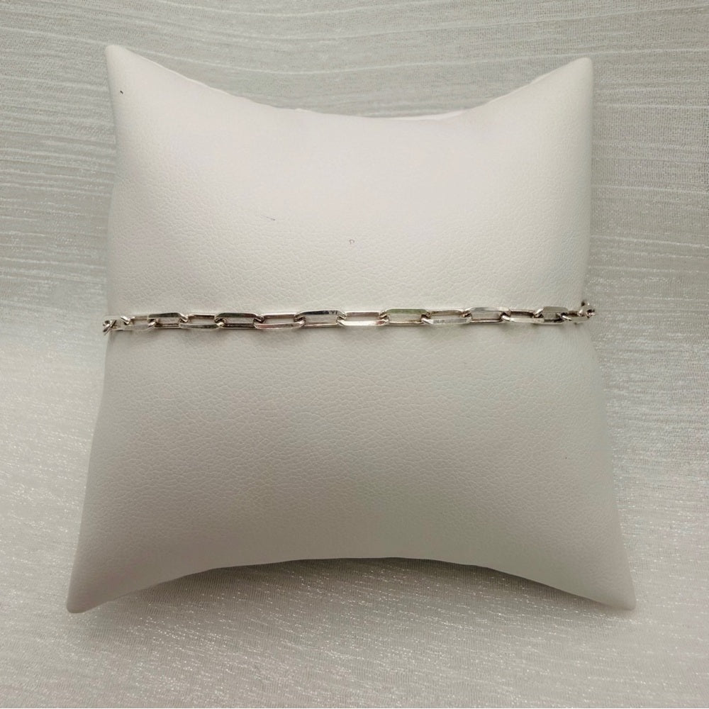 S925 Paperclip and Box Chain Adjustable Bracelet