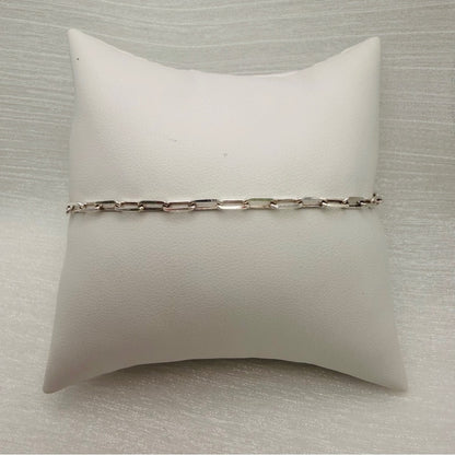 S925 Paperclip and Box Chain Adjustable Bracelet