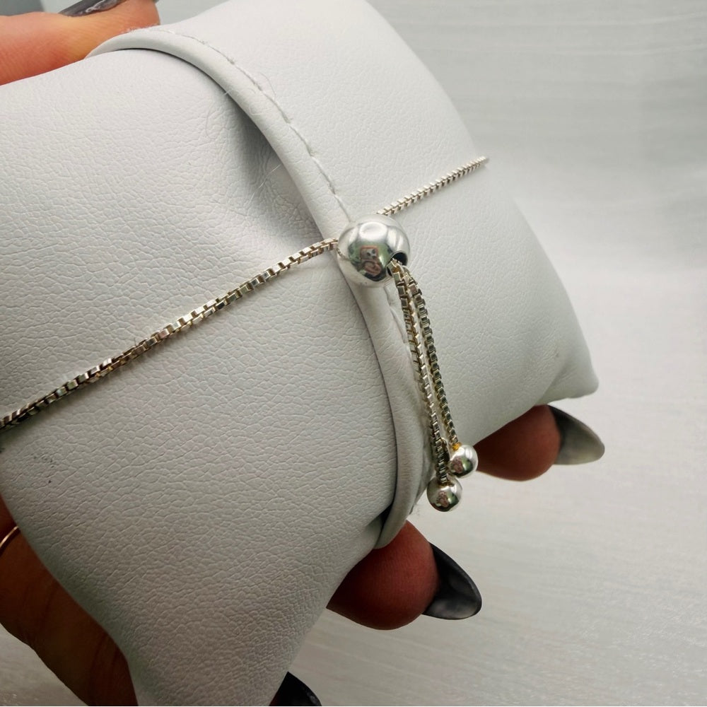 S925 Paperclip and Box Chain Adjustable Bracelet