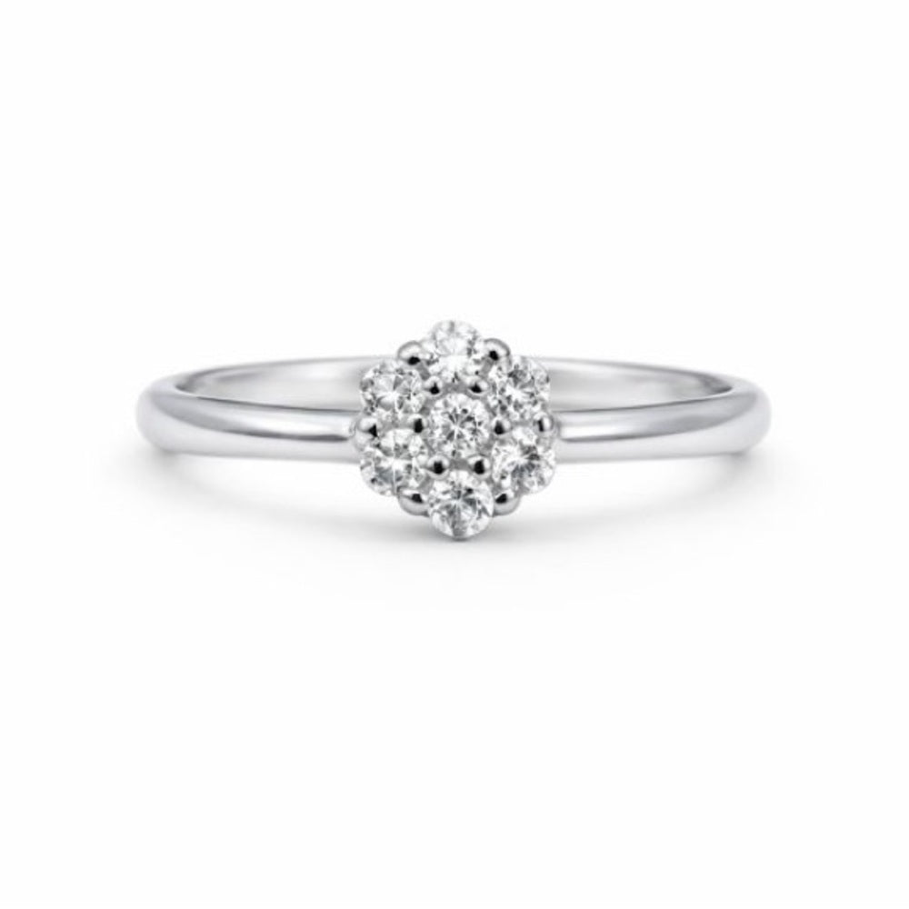 Pavé Flower Crystal Ring