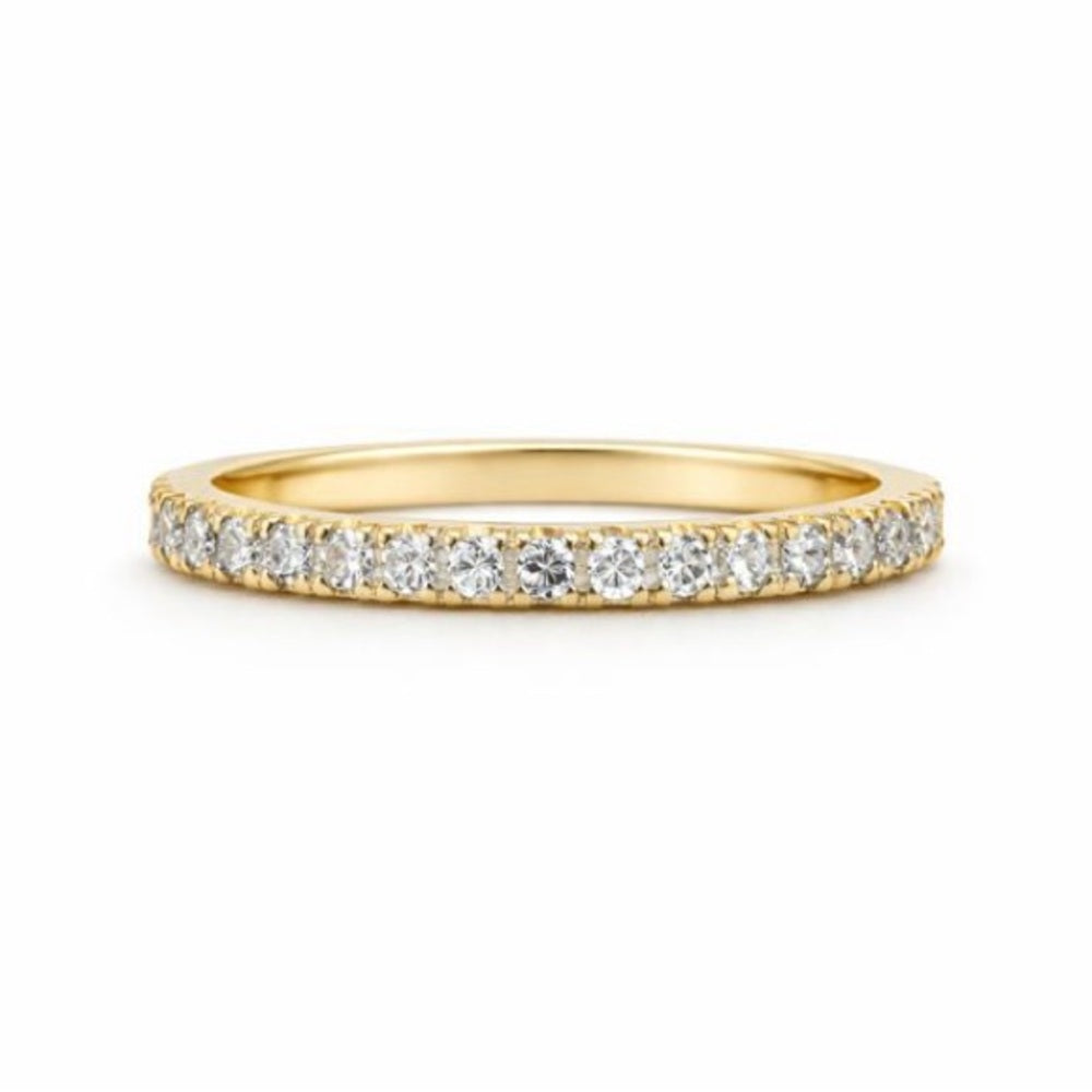 Gold Crystal Eternity Band