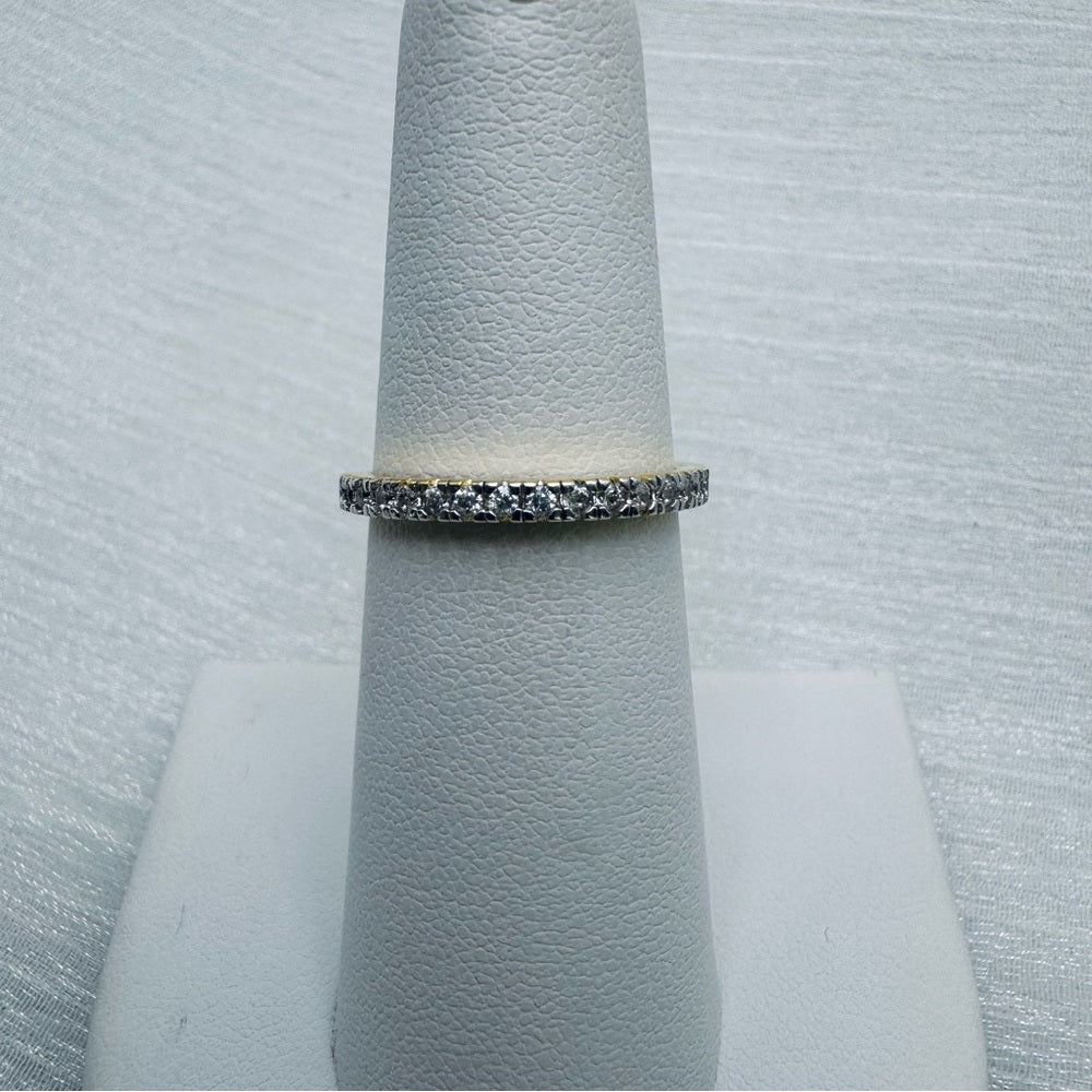 Gold Crystal Eternity Band