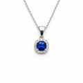 Beatrix Lab Sapphire Pave Crystal Pendant
