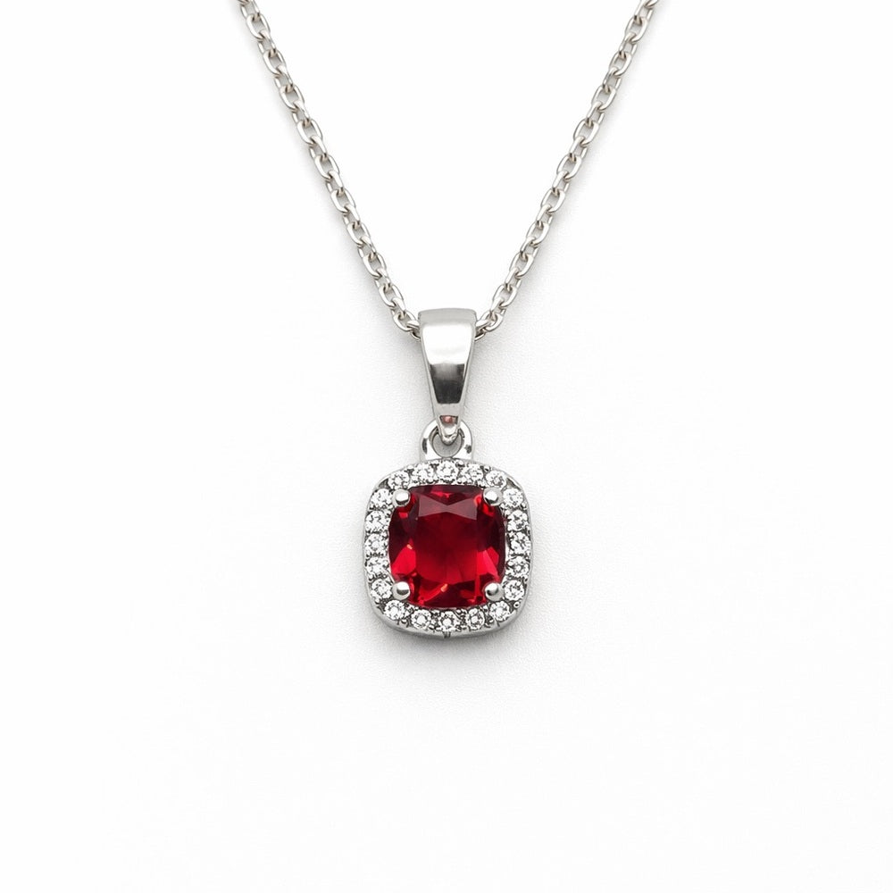 Red Crystal Gemstone Pendant