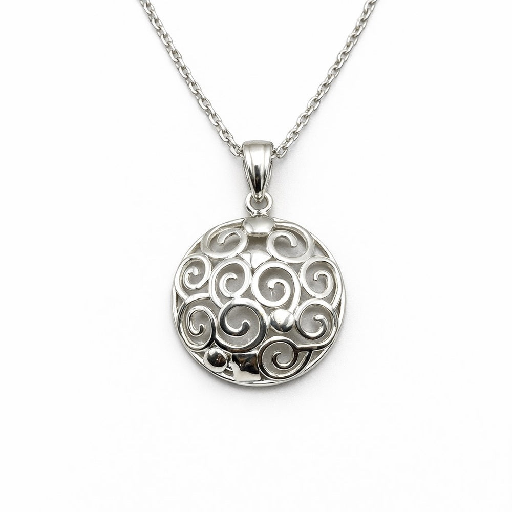 Swirl Circle Pendant