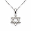 0.24 CT Moissanite Star of David Pendant