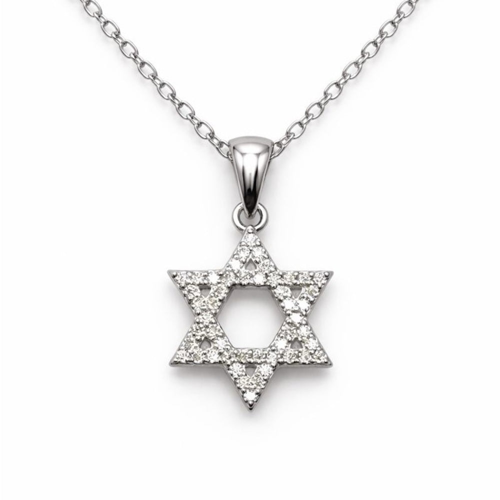 0.24 CT Moissanite Star of David Pendant
