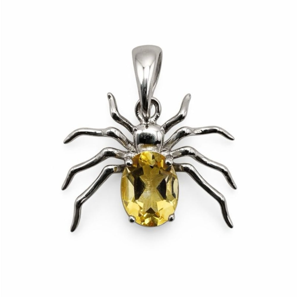 Citrine Spider Pendant