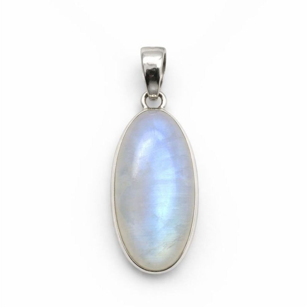 RM4 Rainbow Moonstone Oblong Pendant