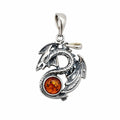 Baltic Amber Dragon Pendant