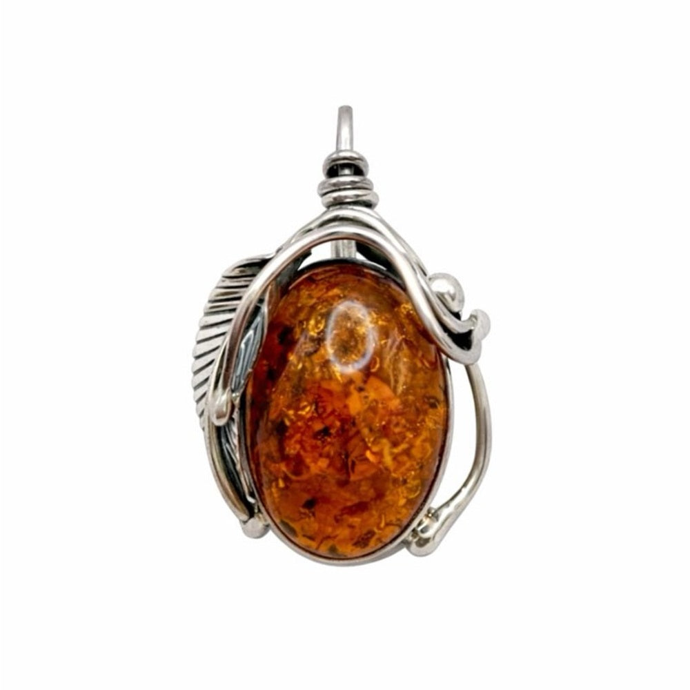 Baltic Amber Oval Pendant