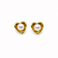 Heart Pearl Stud Earrings