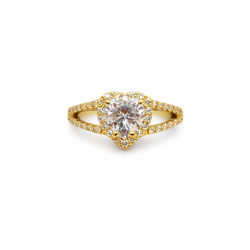 2.5 CT Moissanite Heart Ring