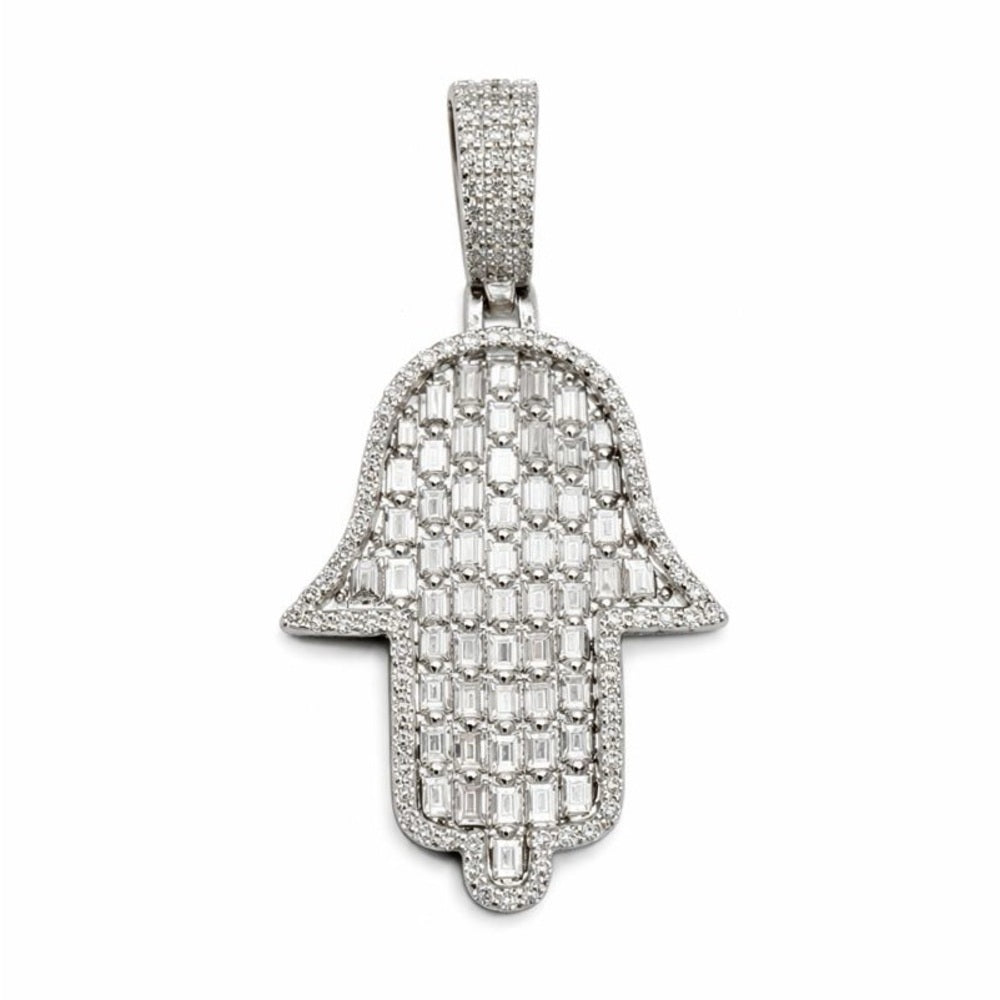 2.39 CT Moissanite Hamsa Hand Pendant