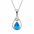 Amara Blue Chalcedony Teardrop Pendant