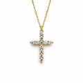 1.1 CT Moissanite Cross Gold Over Sterling Silver