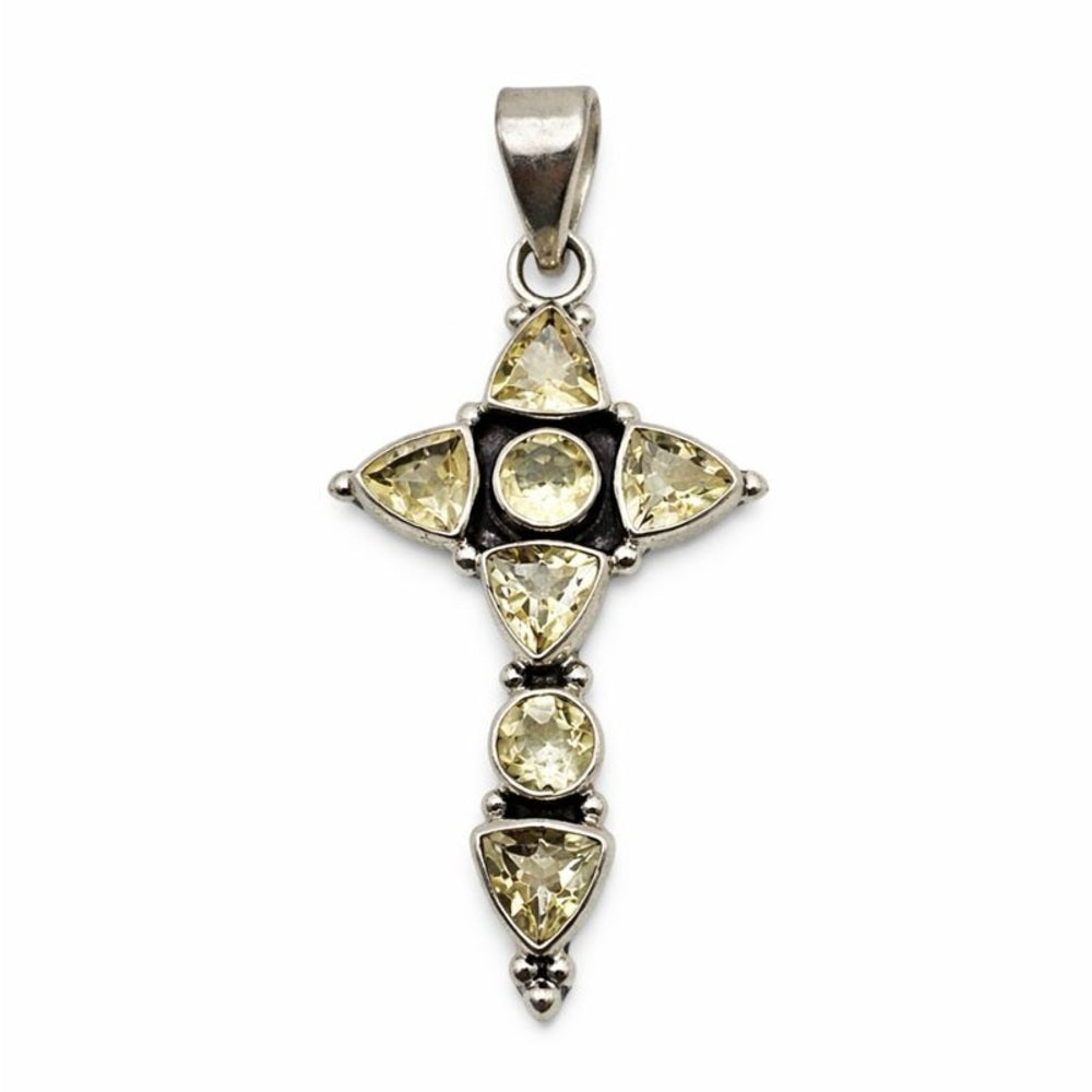 Citrine Cross Pendant