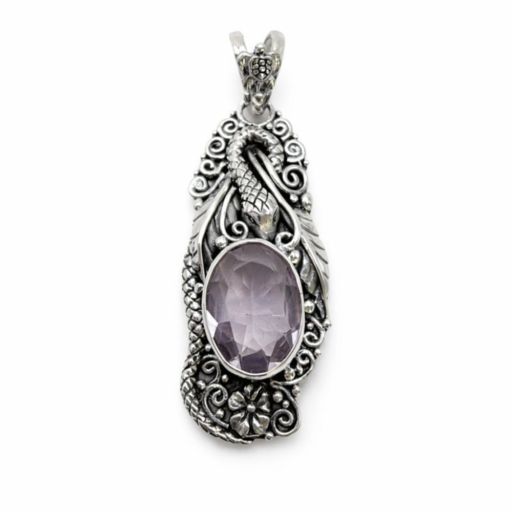 Amethyst Snake Pendant