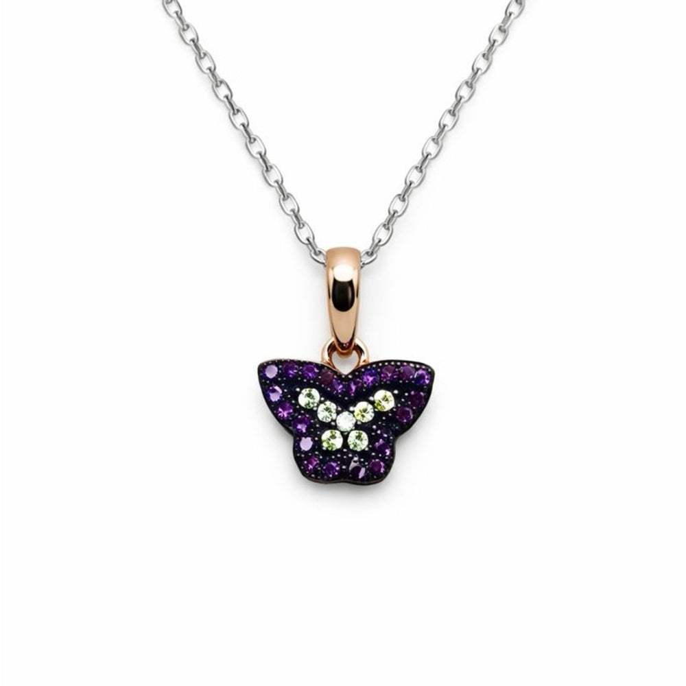 Diana Butterly Pavé Rose Gold Pendant