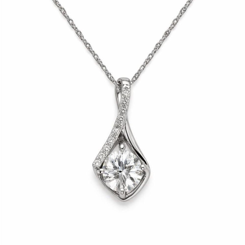 1.0 CT Moissanite Twisted Necklace