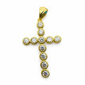 2.52 CT Moissanite Bezzle Set Cross Pendant