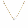 White Freshwater Satellite Necklace