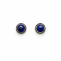Round Braided Lapis Stud Earrings
