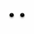 Round Black Onyx Stud Earrings