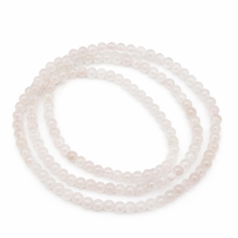Rose Quartz Gemstone Triple Strecthy Bracelet