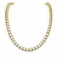 22.0 CT Gold Moissanite Tennis Necklace