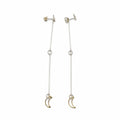 Moon and Star Charm Earrings