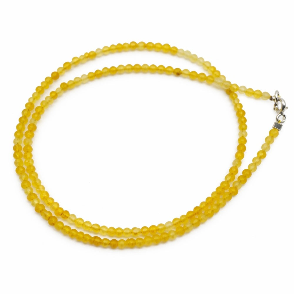 Honey Calcite Beaded Gemstone Necklace