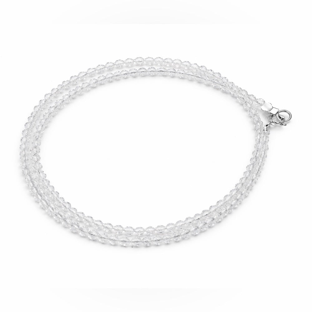 Clear Quartz Beaded Gemstone Necklace