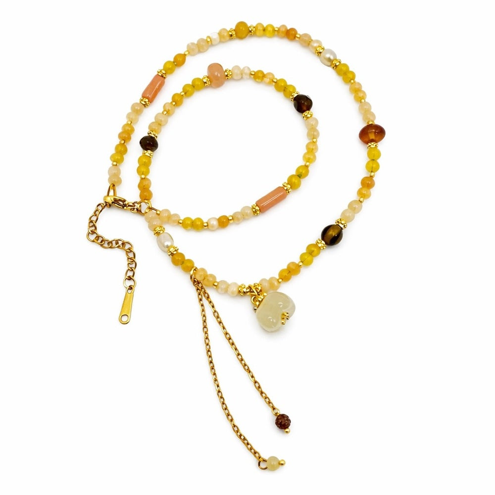Citrine & Mixed Gemstone Necklace Style #6