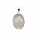 Rainbow Moonstone Double Band Oval Pendant