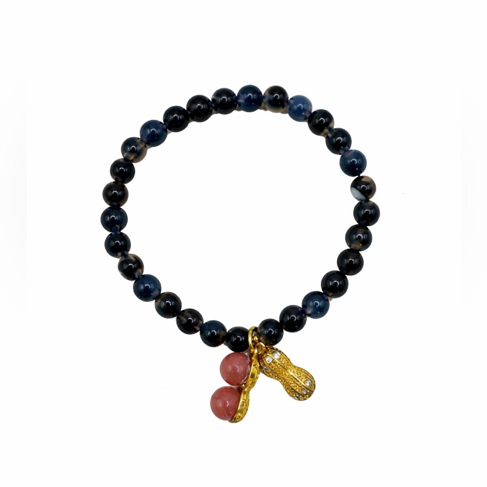 Candy Agate Stretchy Gemstone Bracelet