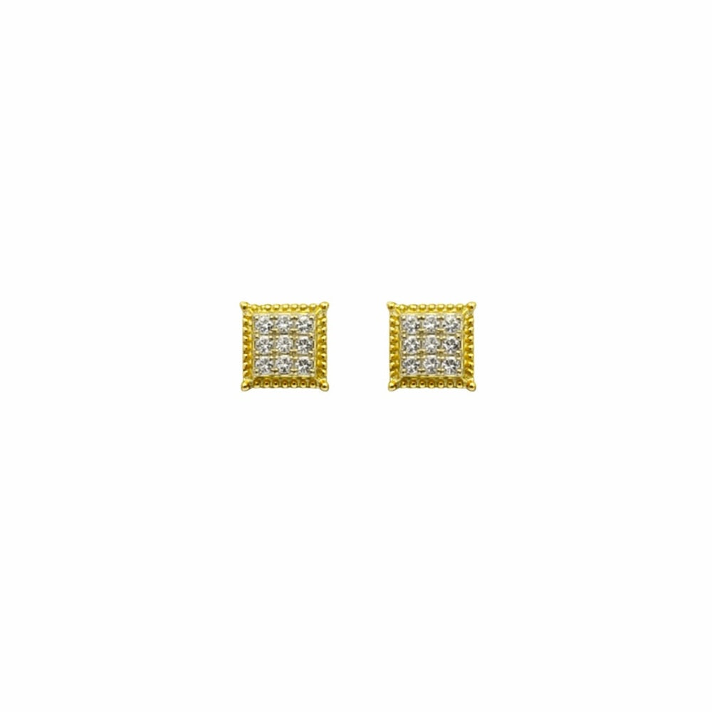 0.5 CT Total Moissanite Pavé Tile Earrings