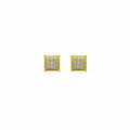 0.5 CT Total Moissanite Pavé Tile Earrings