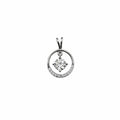 1 CT Moissanite Circle Dangle Pendant