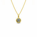 1 CT Moissanite Bezel Set Necklace