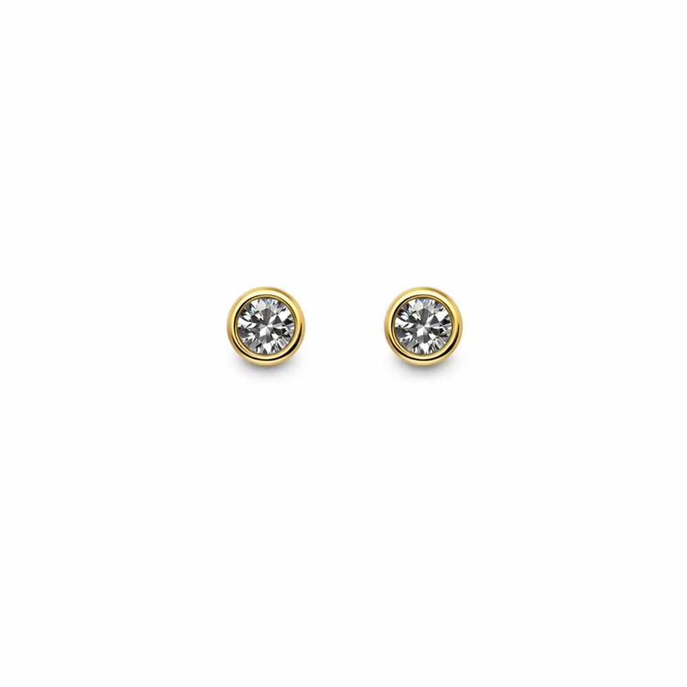 1 CT Total Moissanite Bezel Set Earrings