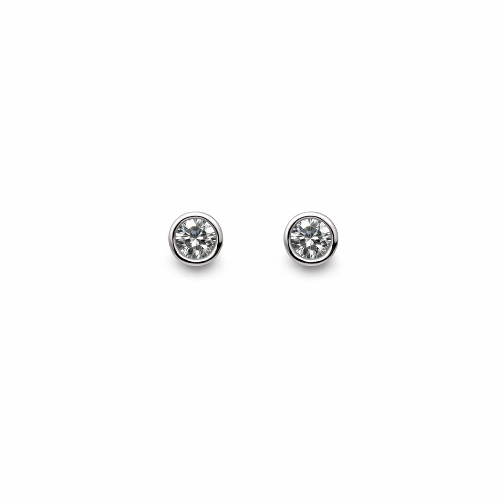 1 CT Total Moissanite Bezel Set Earrings