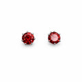 1 CT Total Moissanite Red Solitaire Earrings
