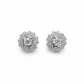 4.62 CT Total Moissanite Flower Stud Earrings