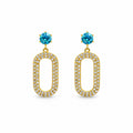2.74 CT Total Moissanite Oval Dangle Earrings