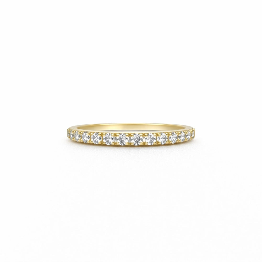 0.25 CT Moissanite Gold Half Eternity Ring